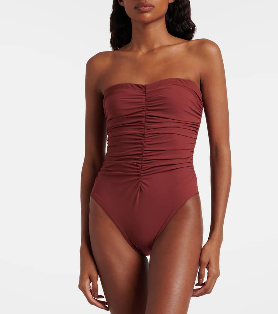 Basics ruched bandeau swimsuit