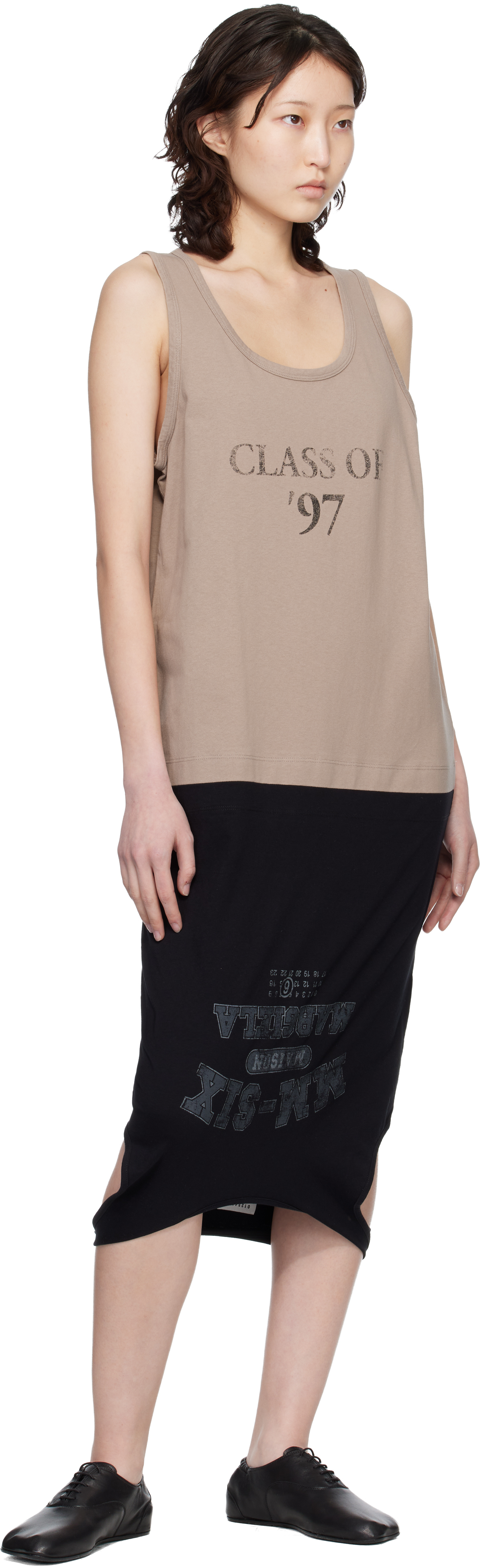 Black & Taupe Multi Wear Midi Dress