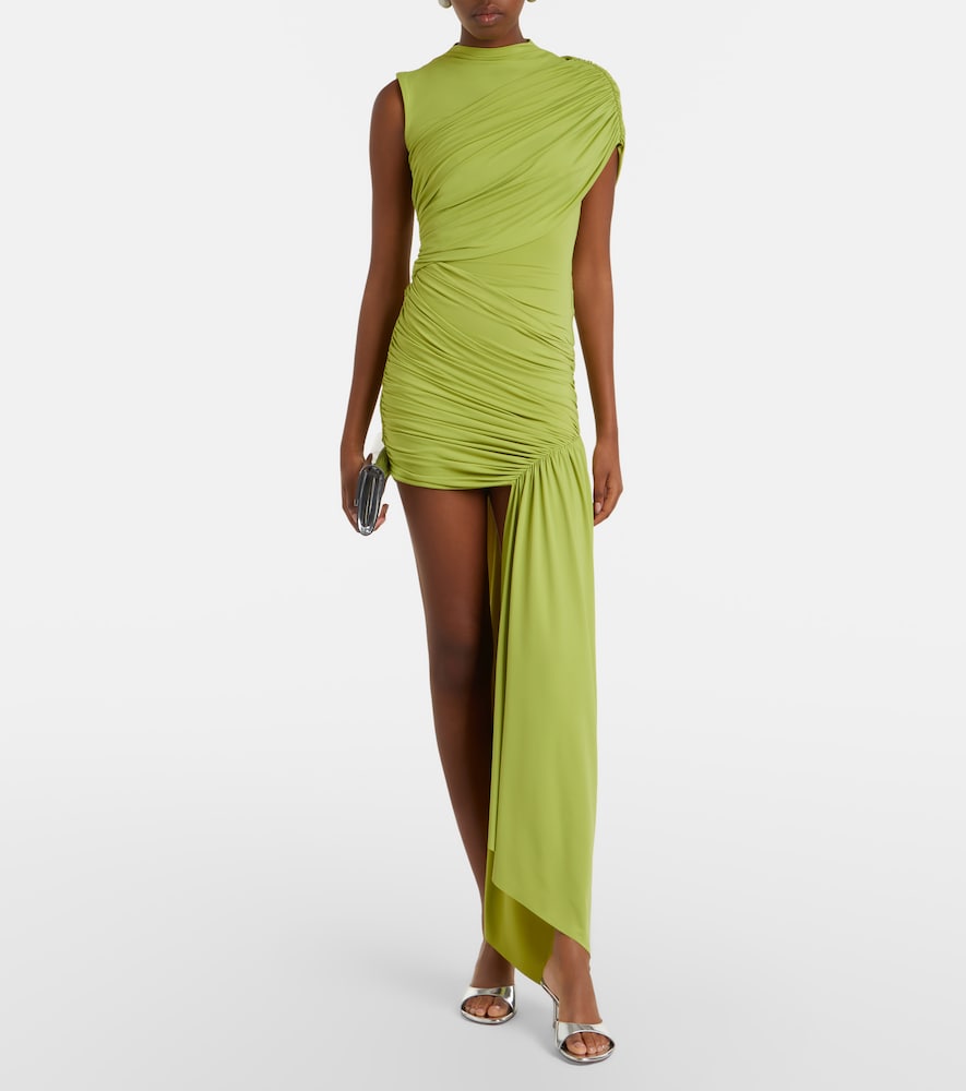 Ravenna draped jersey minidress