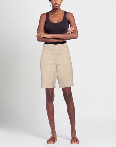 Cape Horn Woman Shorts & Bermuda Shorts Beige Size 2 Cotton, Elastane