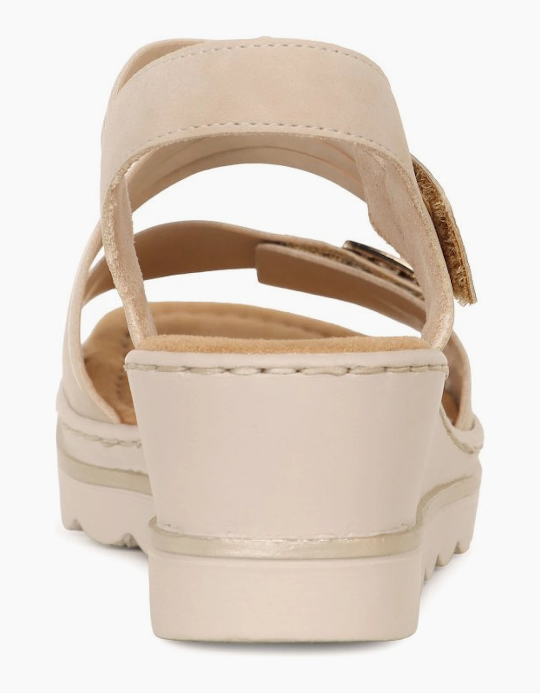Rieker Women's Haiti Womens Wedge Heel Sandals - Tan