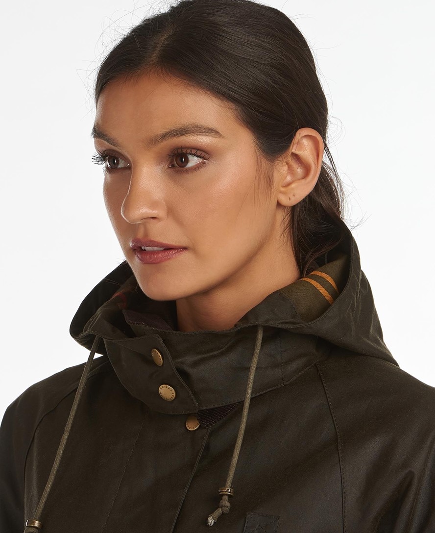 Avon wax-cotton hooded jacket