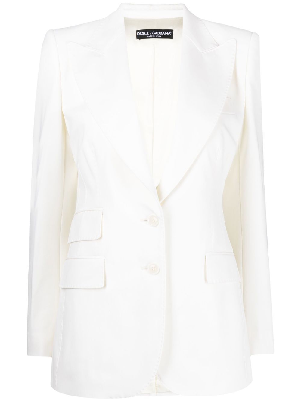 Single-breasted blazer - White
