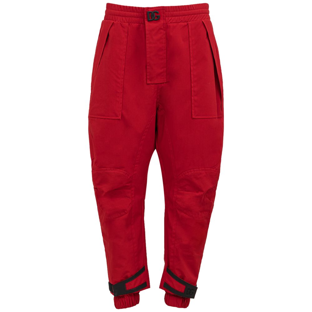Polyamide Cargo Pants — Red