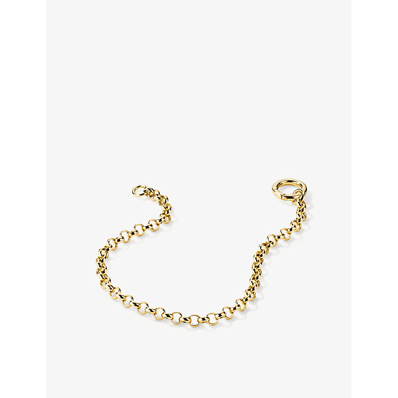 Womens Gold Rolo Chain 14ct Yellow-gold Charm Bracelet 6in