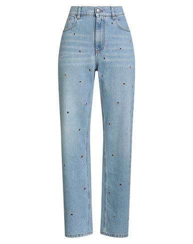 Woman Jeans Blue Size 24 Cotton, Polyester