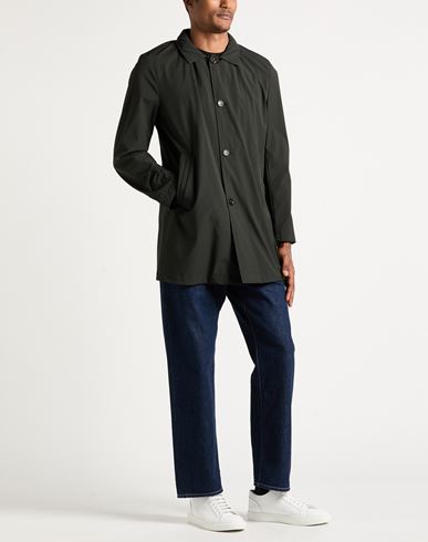 Man Overcoat & Trench Coat Dark green Size 40 Polyamide, Polyurethane