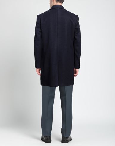 Man Coat Navy Size 42 Polyester, Acrylic, Wool