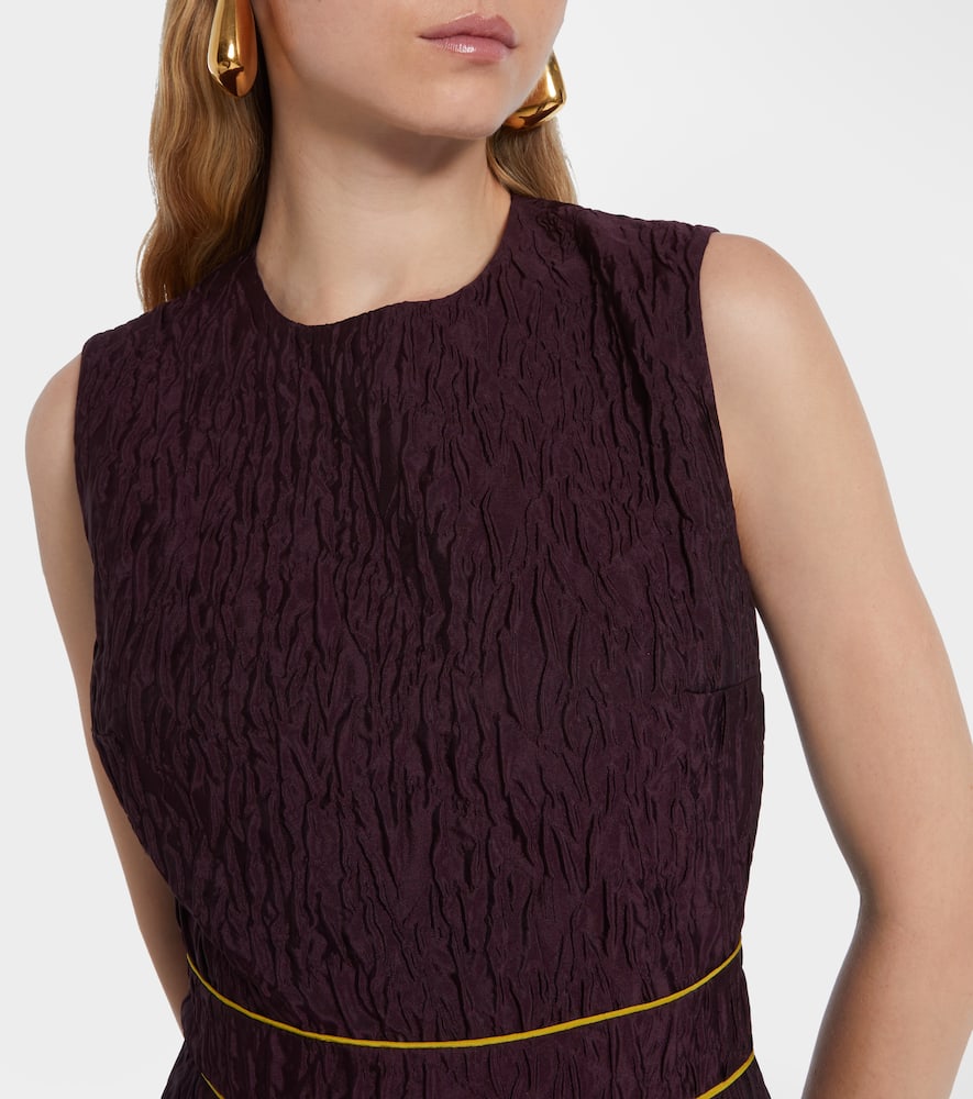 Aya smocked cloque midi dress