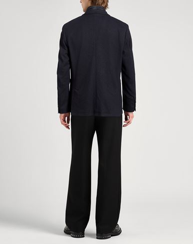 Man Jacket Navy Size 48 Polyester, Viscose, Elastane