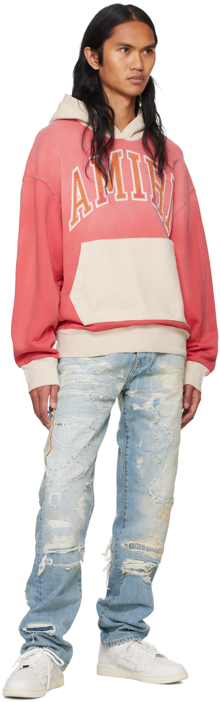 AMIRI Red 'Amiri' Vintage Oversized Hoodie