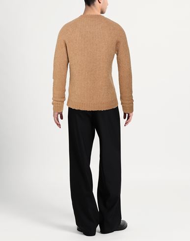Man Sweater Camel Size M Virgin Wool, Cotton, Polyamide