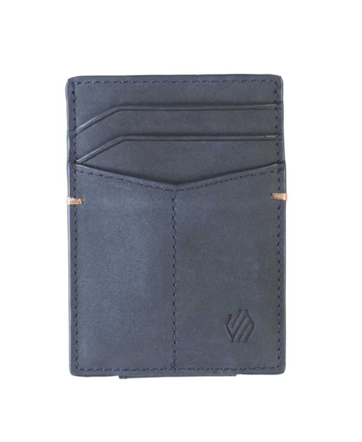 Men's Oil Tanned Money Clip Wallet - Navy