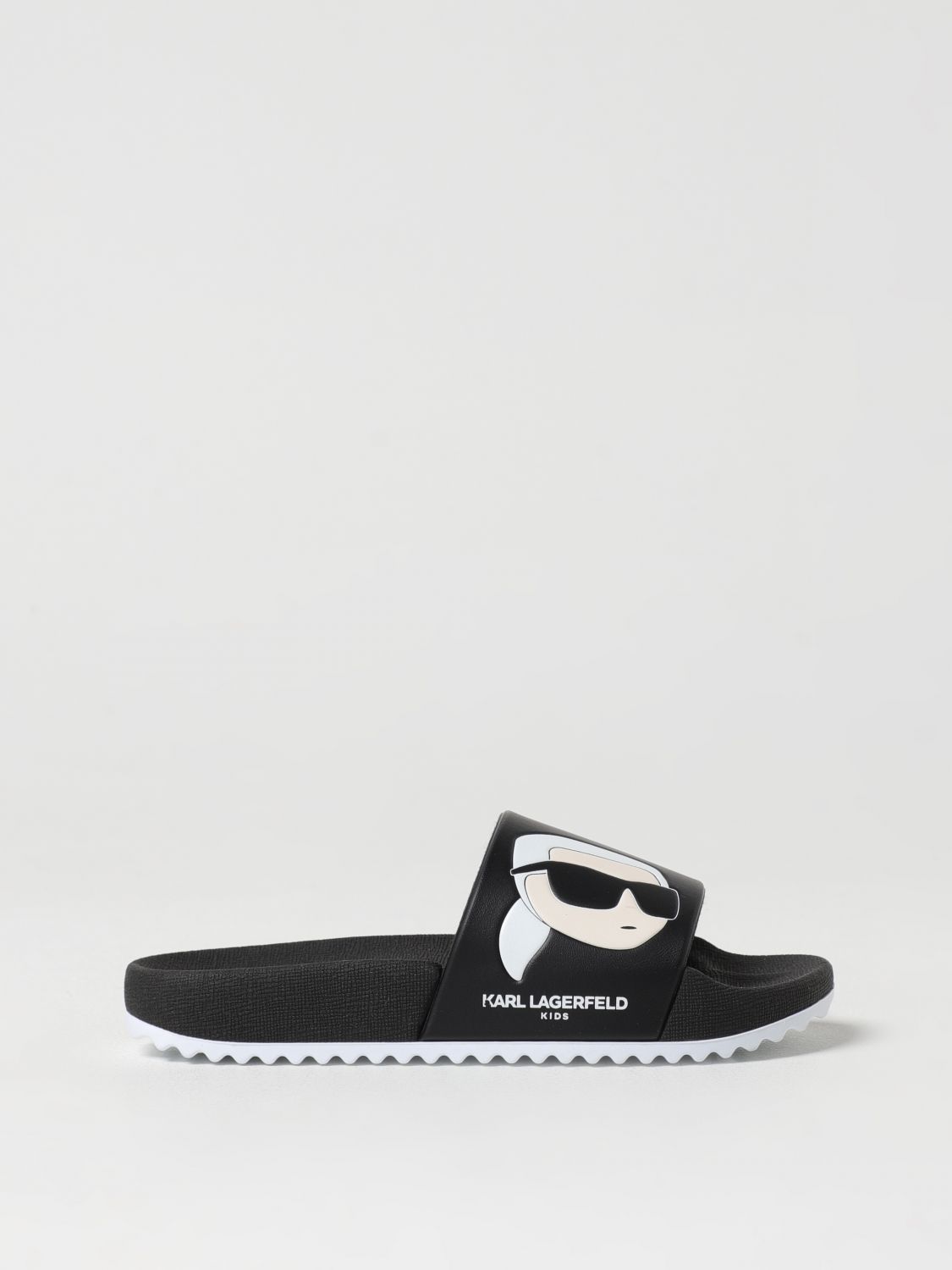 Ikonik Karl-print slides - Black