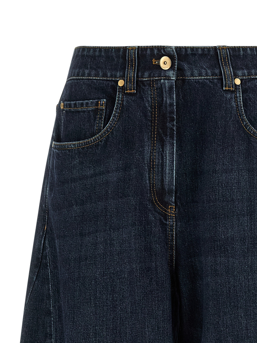 Brunello Cucinelli - high waist wide leg barrel jean
