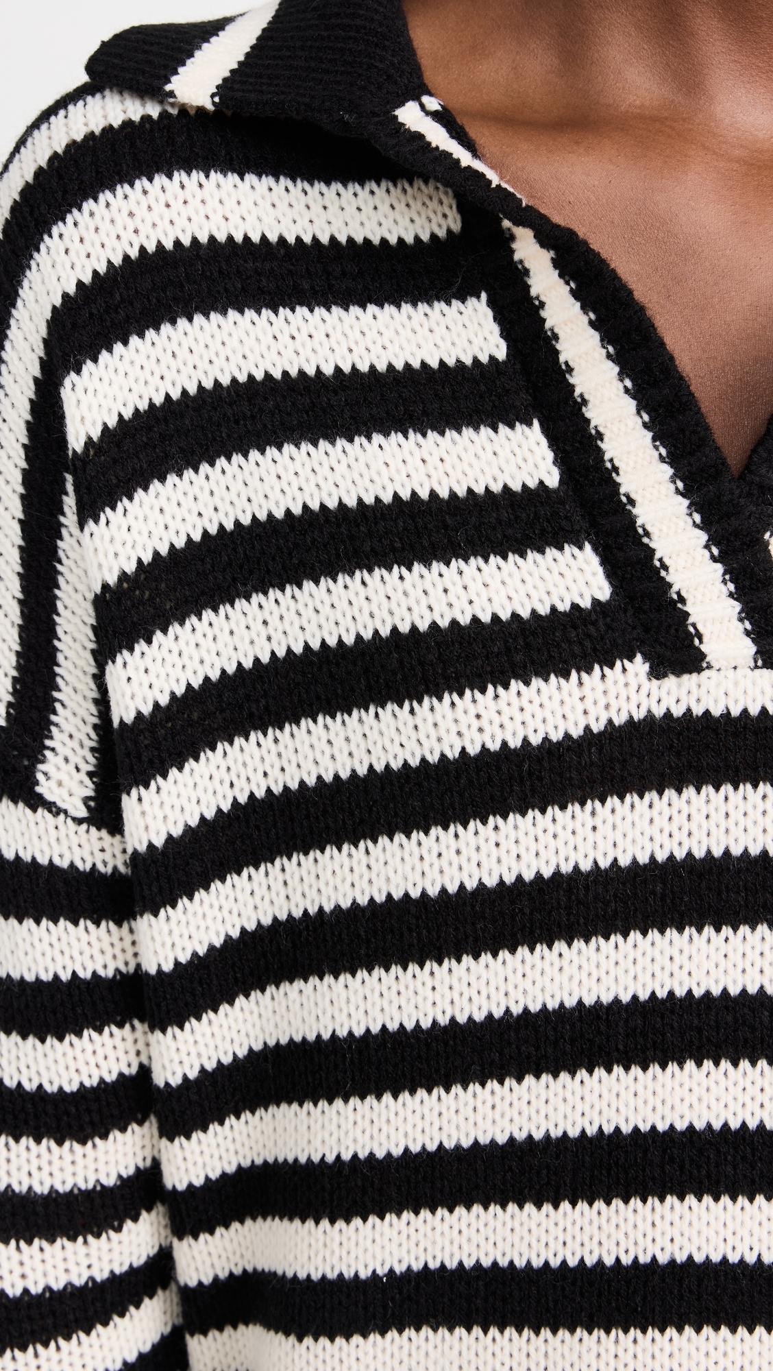 Raya Striped Polo Dress Black Multi