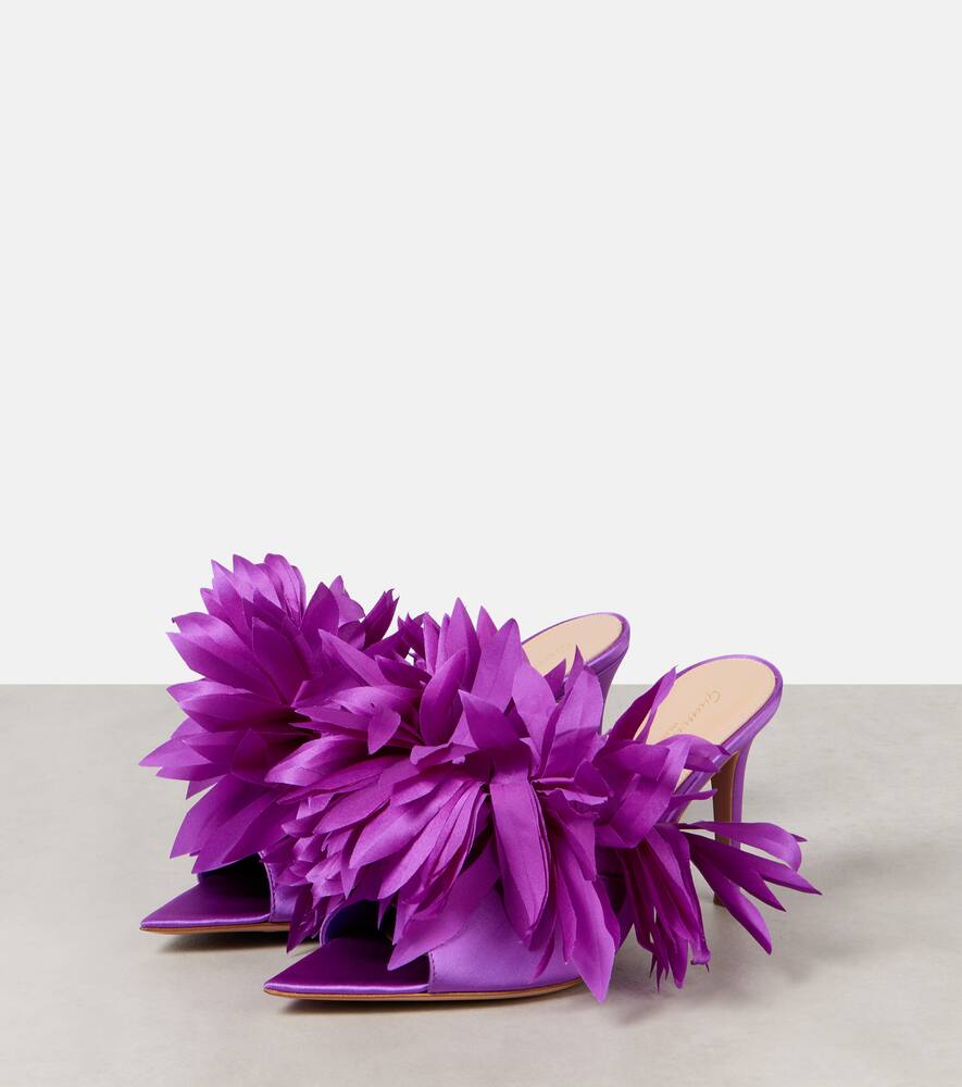 Gianvito Rossi Daniah 85 embellished crêpe satin mules