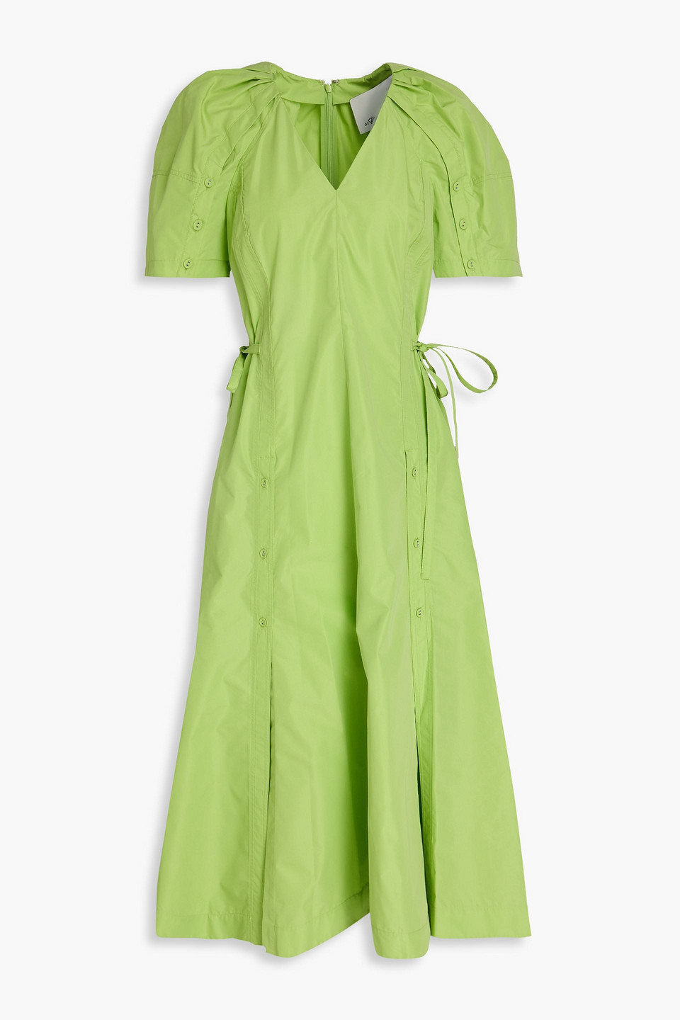 3.1 Phillip Lim - Cotton-blend poplin midi dress - Green - US 00