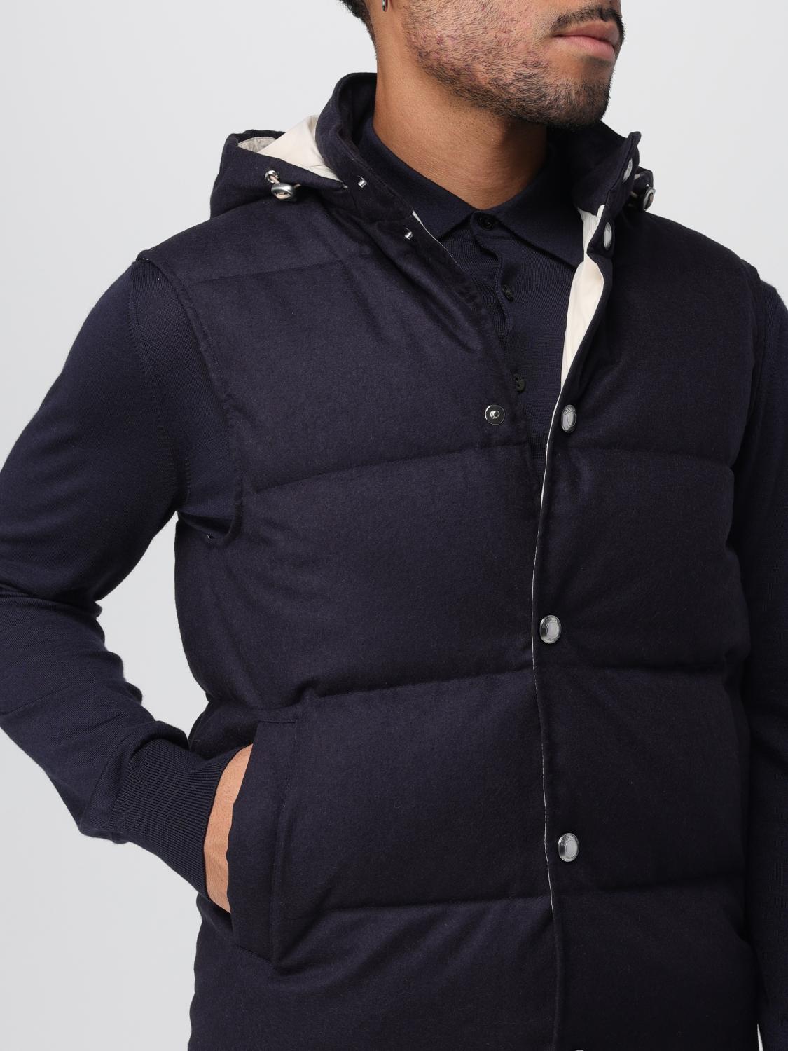 Coat Men color Blue