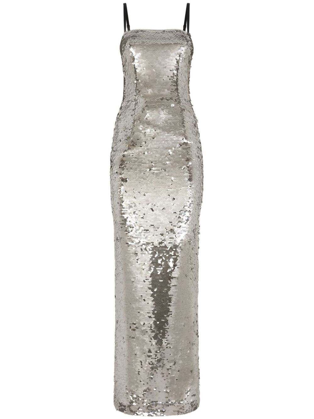 Sequin-embellished maxi dress - Silver