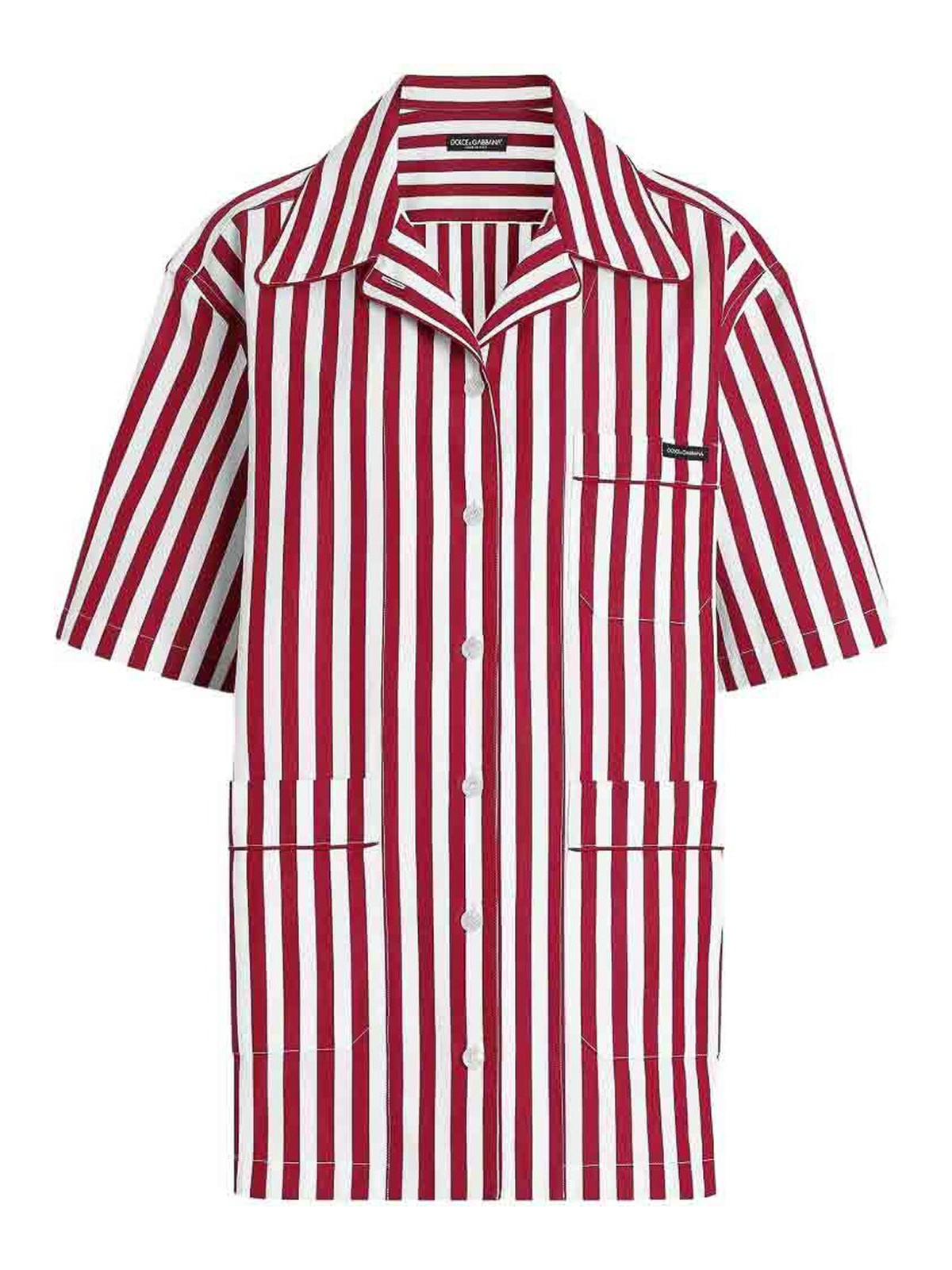 Dolce&Gabbana - striped short sleeve tailored jacket chest pocket