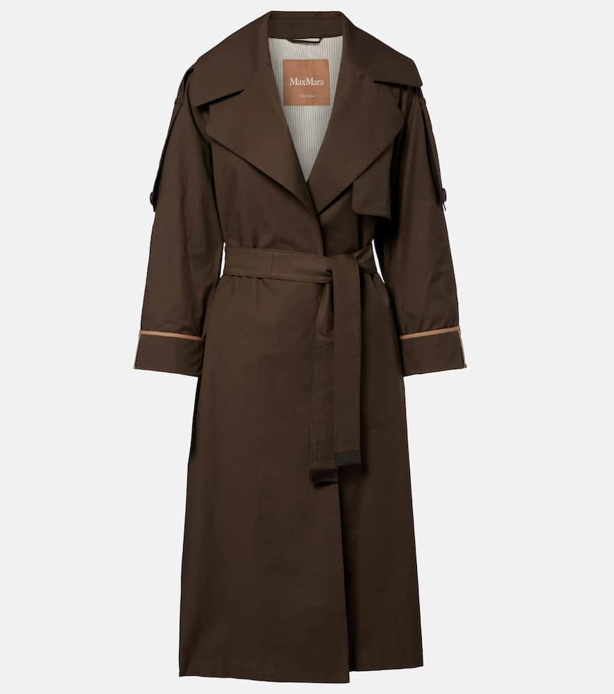 The Cube cotton-blend twill trench coat
