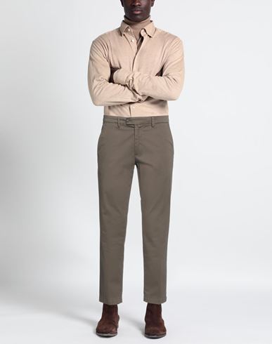 Man Pants Military green Size 40 Cotton, Elastane