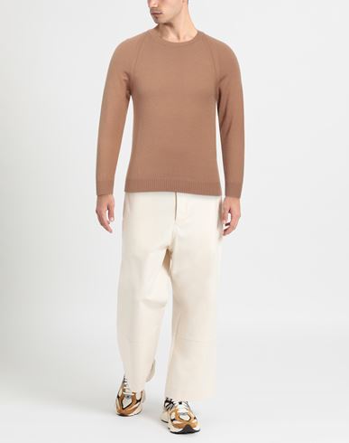 Officina 36 Man Sweater Camel Size S Viscose