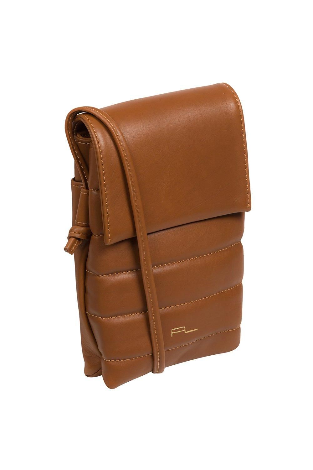 Pure Luxuries London Women's 'Lilian' Nappa Leather Cross Body Phone Bag in Tan