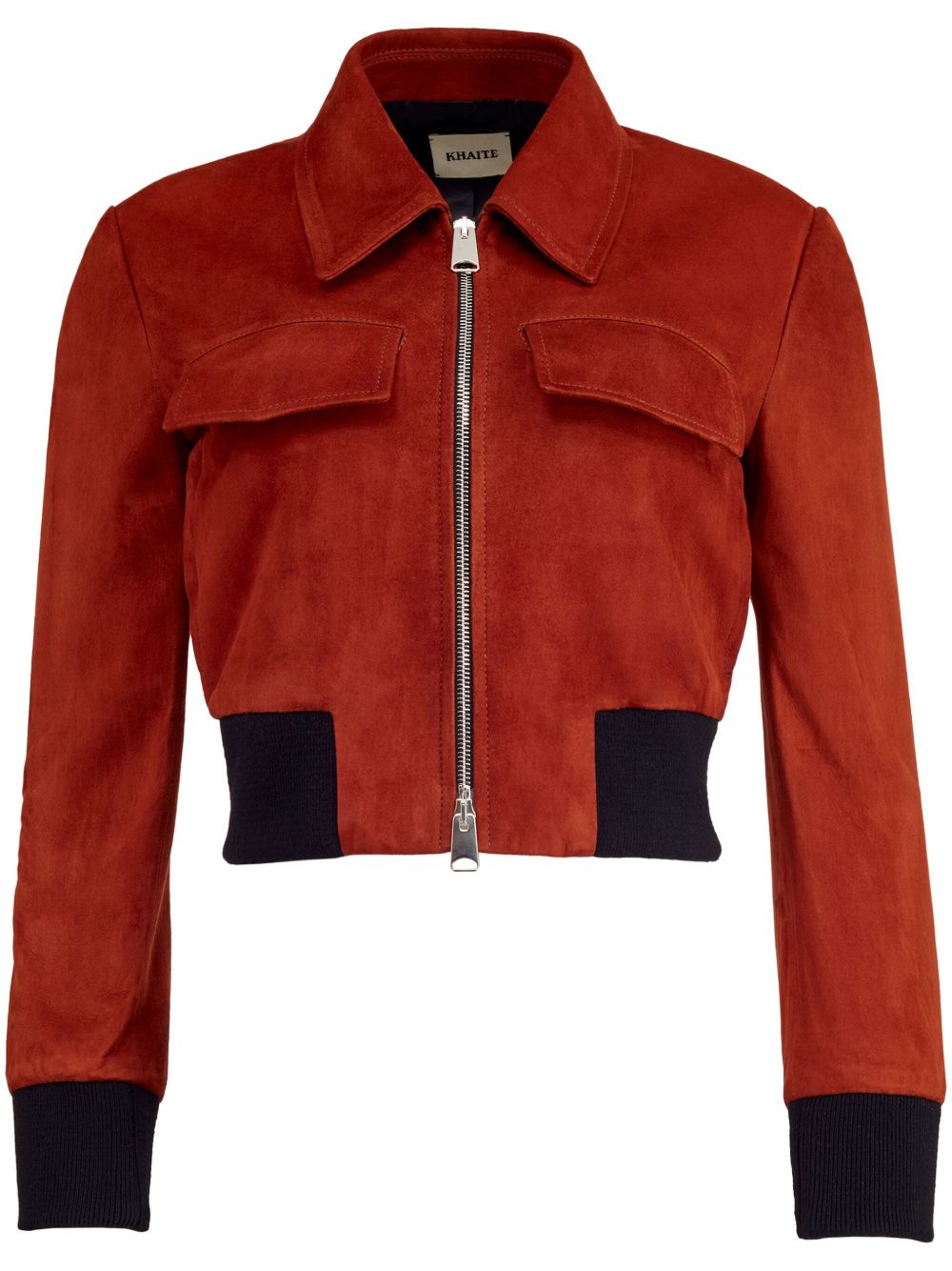 KHAITE The Hector zip-up bomber jacket - Red