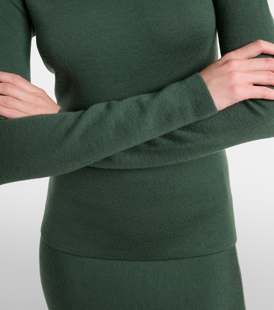 May wool, cashmere, and silk turtleneck top