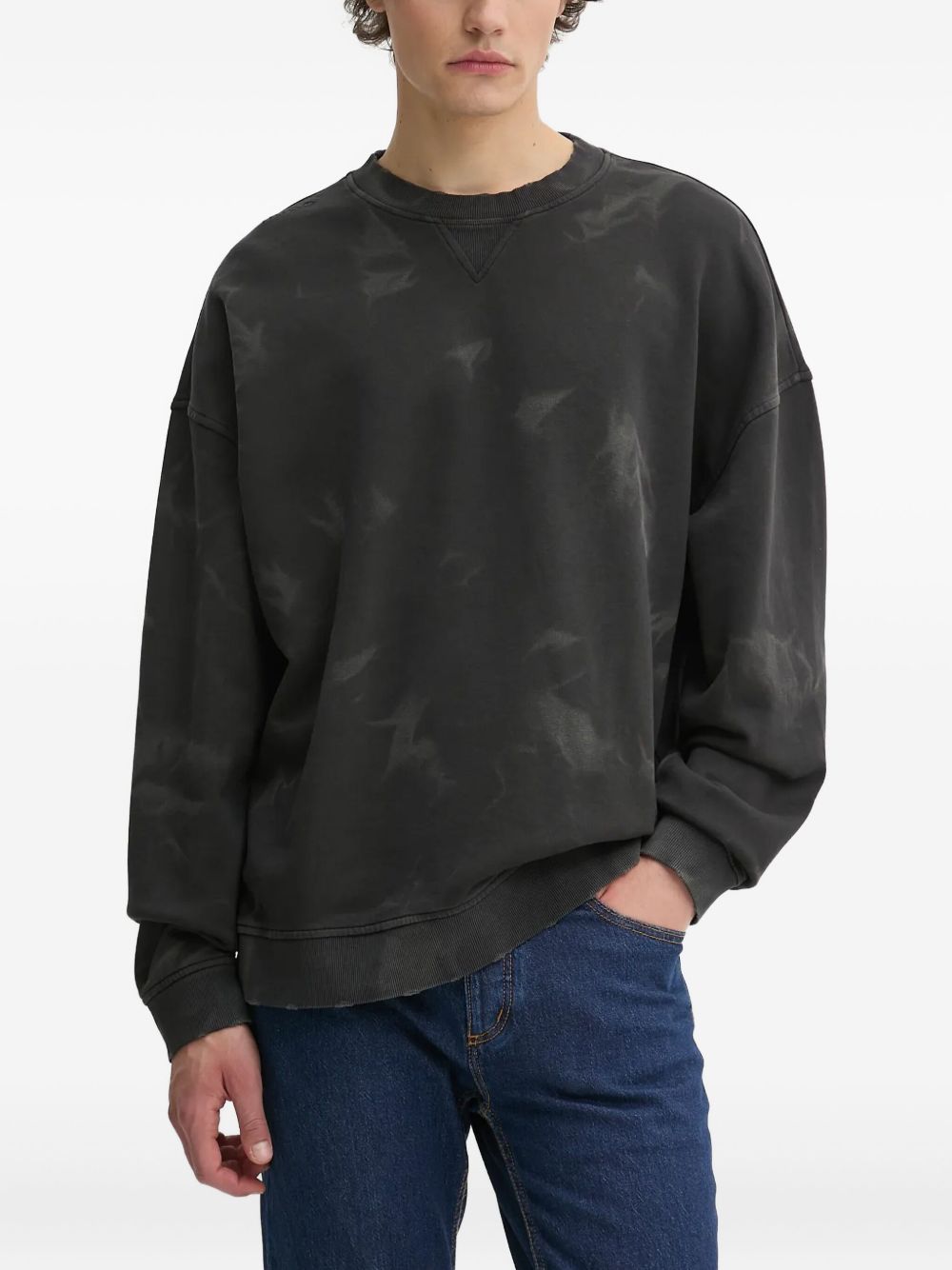 Nustroyos tie-dye embroidered sweatshirt - Blue