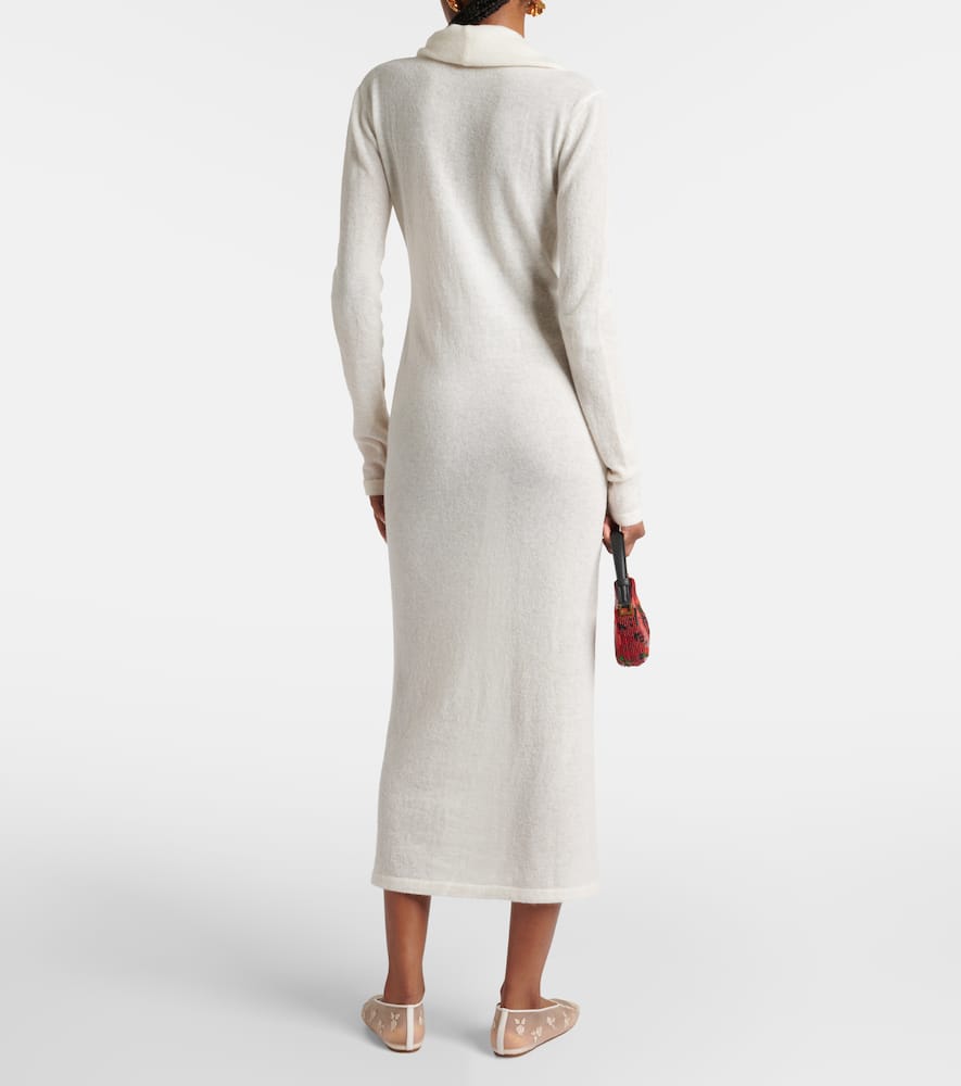 Alpaca-blend knitted maxi dress