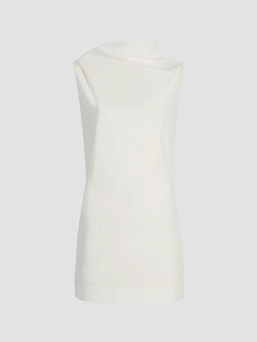 Women's Astor Draped Cotton Minidress - Chalk