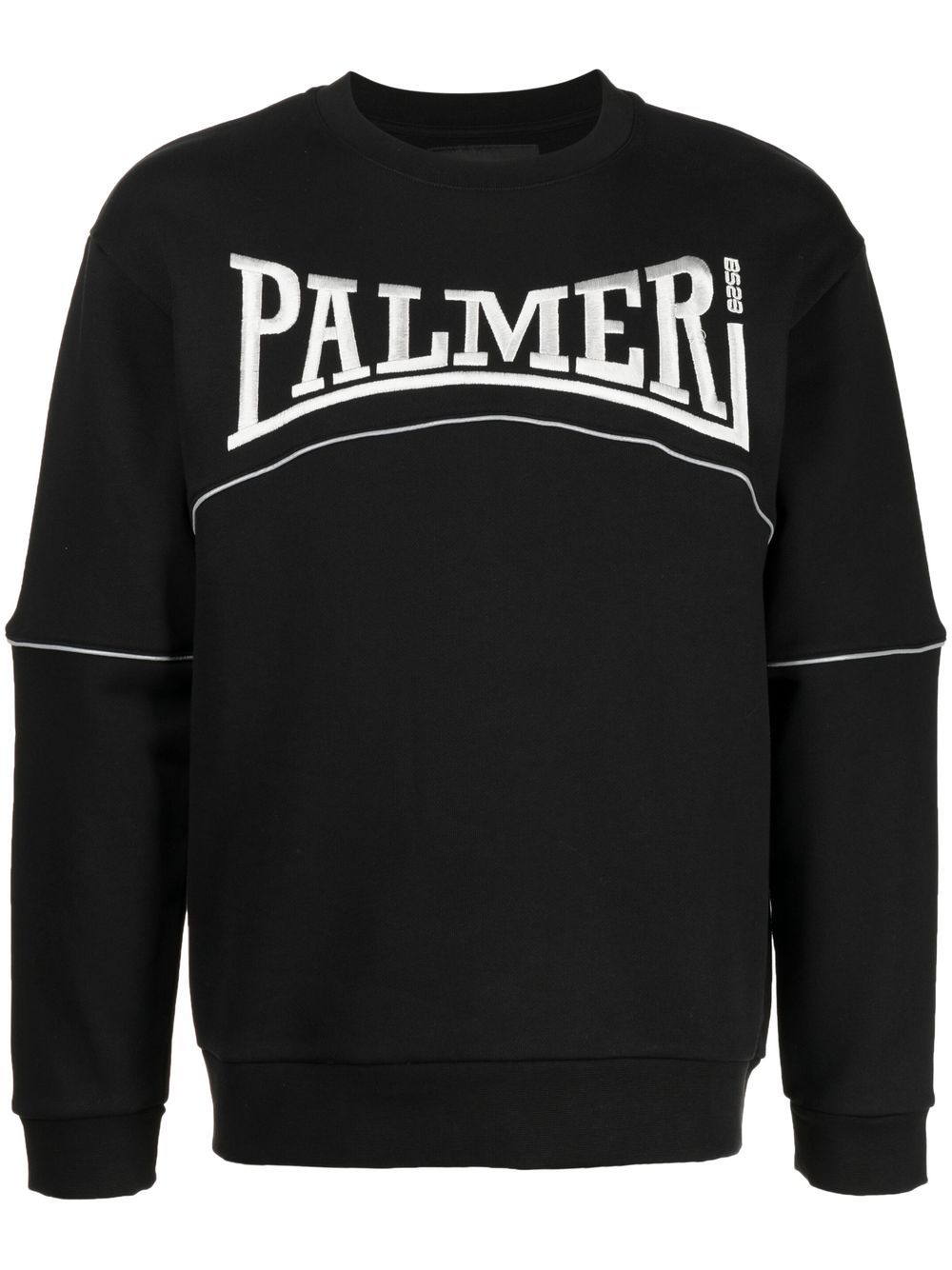 Logo-embroidered organic cotton sweatshirt - Black