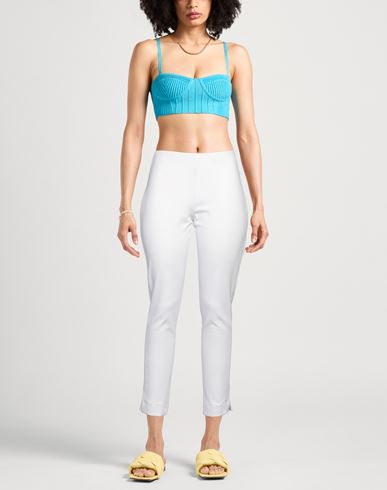 Caractère Woman Pants White Size 10 Viscose, Polyamide, Elastane