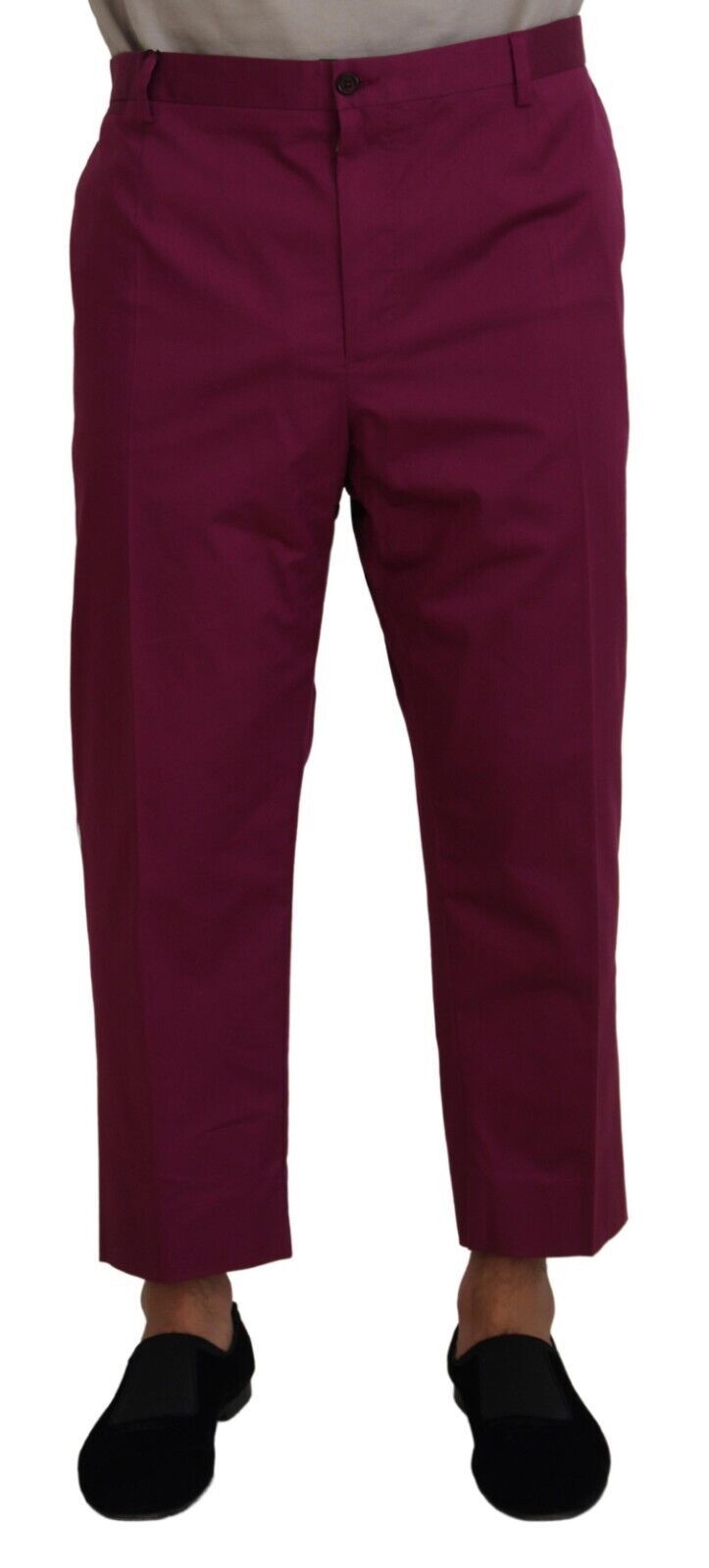 Logo-Detailed Cotton Trousers — Magenta