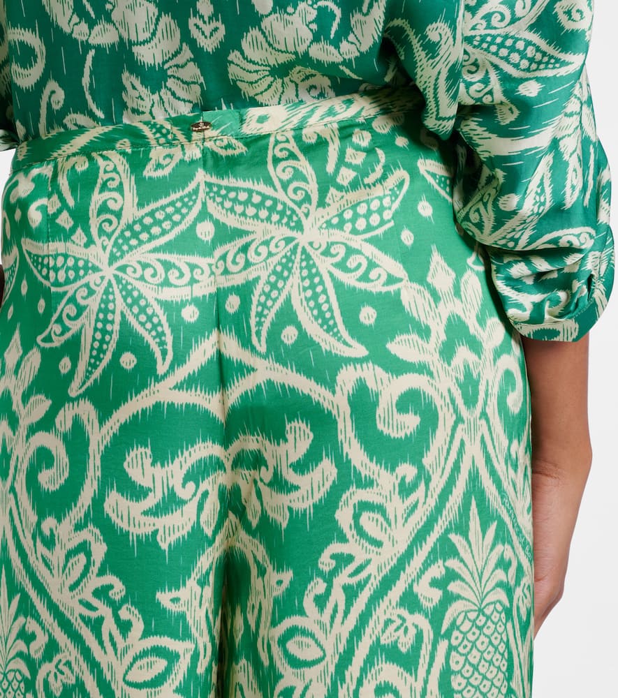 Clea printed wide-leg pants