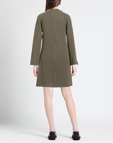 Crochè Woman Mini dress Military green Size M Polyester, Viscose, Elastane, Acrylic