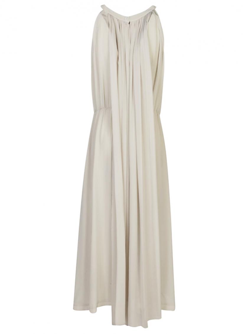 Light Grey Silk Midi Dress