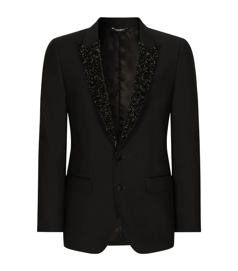 Embellished-Lapel Blazer