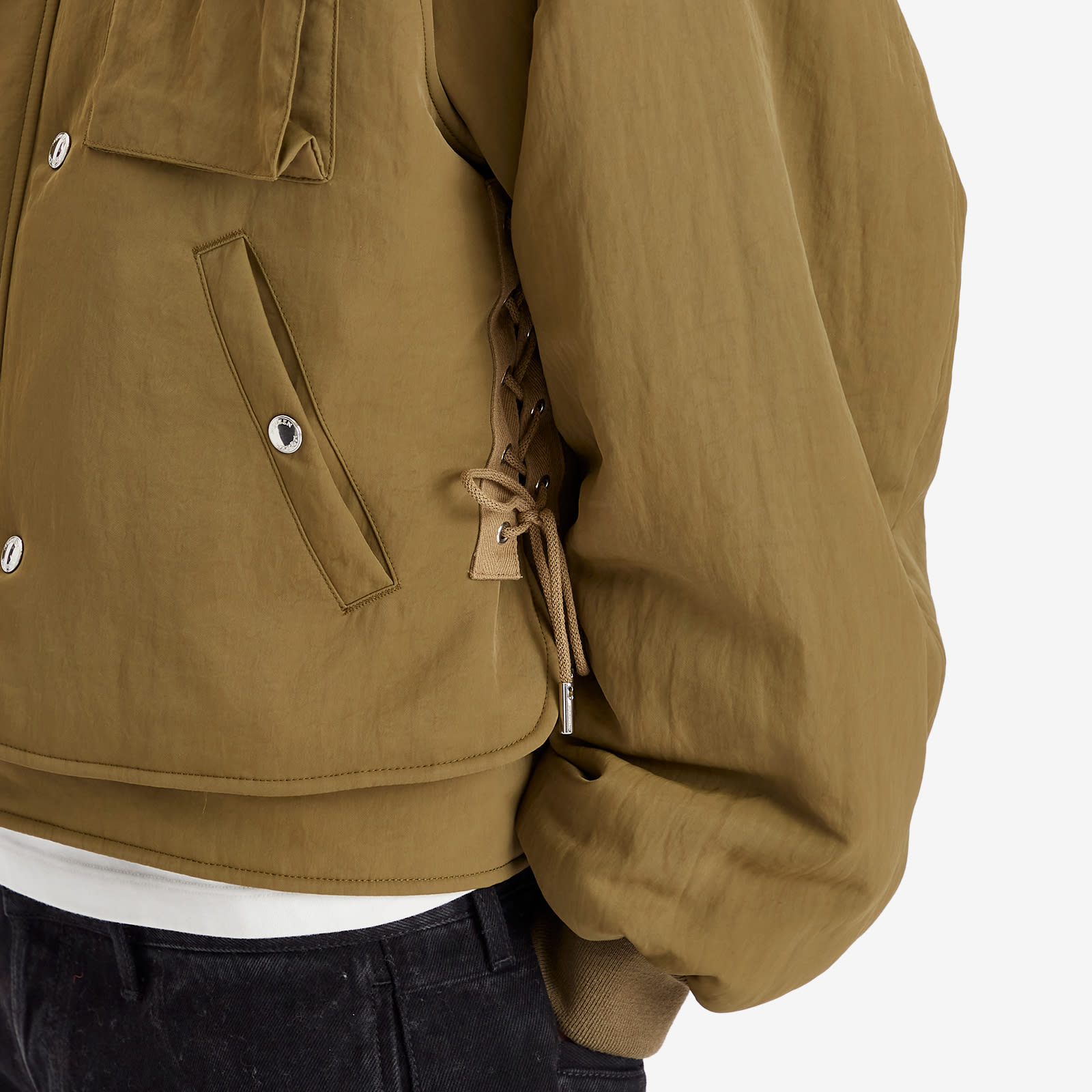 Men's Double Layer Bomber Jacket & Gilet in Olive