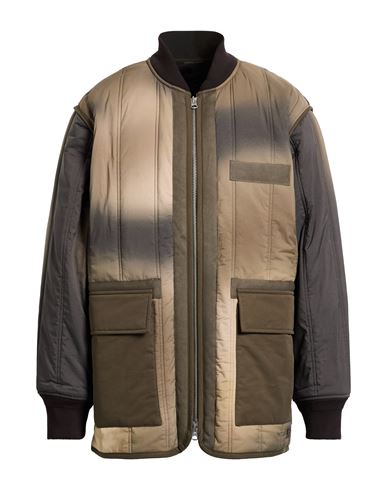 Man Jacket Military green Size L Nylon, Polyester, Rayon