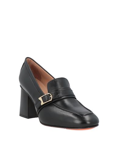 Santoni Woman Loafers Black Size 10.5 Leather