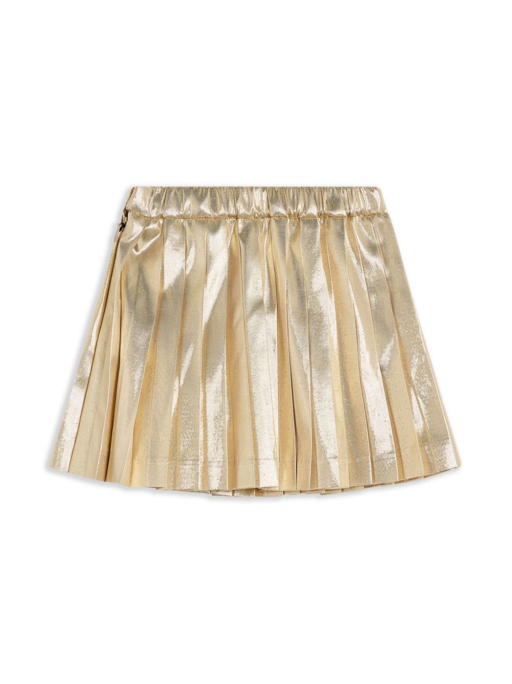 Elasticated pleated skirt - Gold