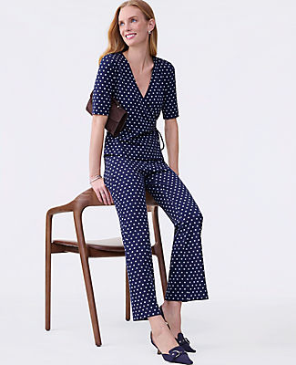 Ann Taylor The Dotted Knit Ankle Pant