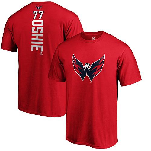 Men's Fanatics TJ Oshie Red Washington Capitals Playmaker T-Shirt
