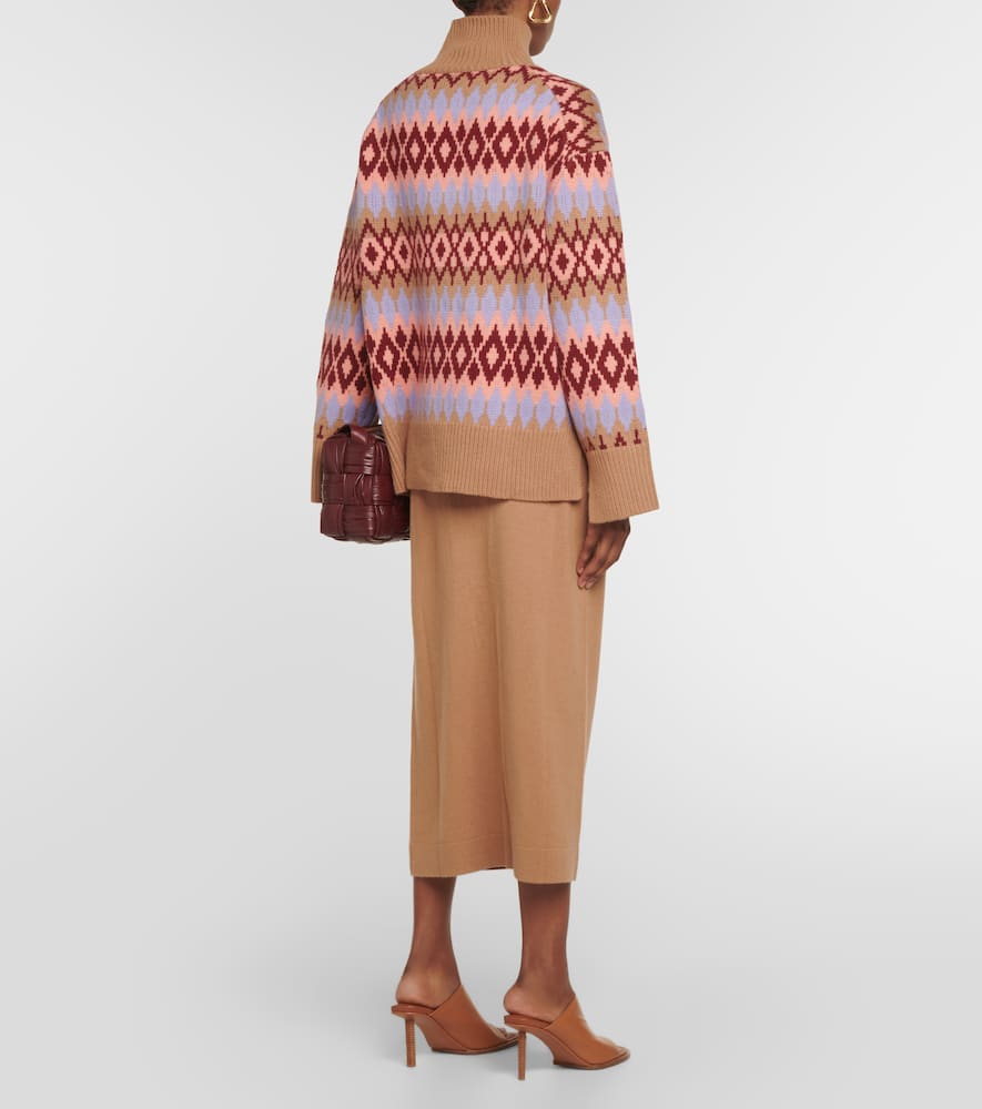 Jardin des Orangers Intarsia wool and cashmere turtleneck sweater