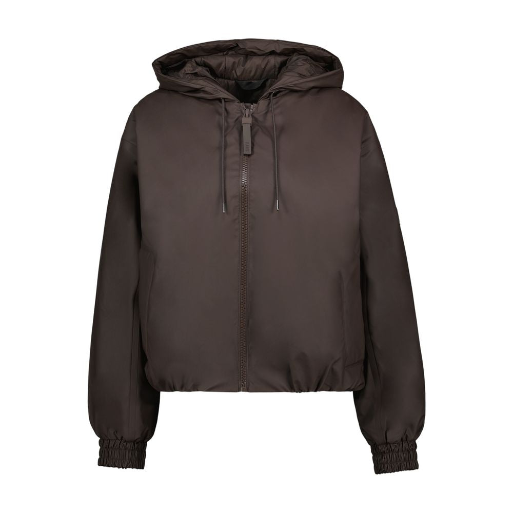 Insulated Bomber Down Jacket — Brown
