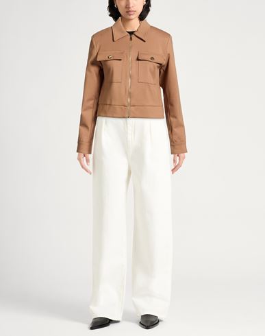 Woman Jacket Camel Size 4 Viscose, Polyamide, Elastane